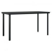 Juego de comedor para jardín 5 piezas con cojines gris y negro