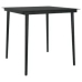 Juego de comedor de jardín 5 piezas con cojines negro