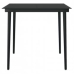 Juego de comedor para jardín 5 piezas con cojines gris y negro
