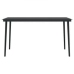 Juego de comedor para jardín 5 piezas con cojines gris y negro