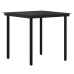 Juego de comedor de jardín 5 piezas con cojines negro