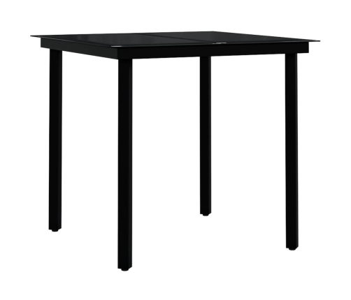 Juego de comedor de jardín 3 piezas negro