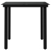 Juego de comedor de jardín 3 piezas negro
