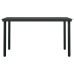 Juego de comedor de jardín 7 piezas negro