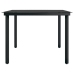 Juego de comedor para jardín 9 piezas negro