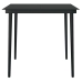 Juego de comedor para jardín 5 piezas negro