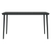Juego de comedor para jardín 5 piezas negro