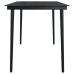 Juego de comedor para jardín 5 piezas negro