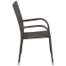 Juego de comedor para jardín 9 piezas marrón y negro