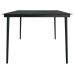 Juego de comedor para jardín 9 piezas marrón y negro