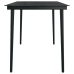 Juego de comedor de jardín 7 piezas con cojines gris y negro
