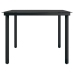 Juego de comedor de jardín 9 piezas con cojines negro