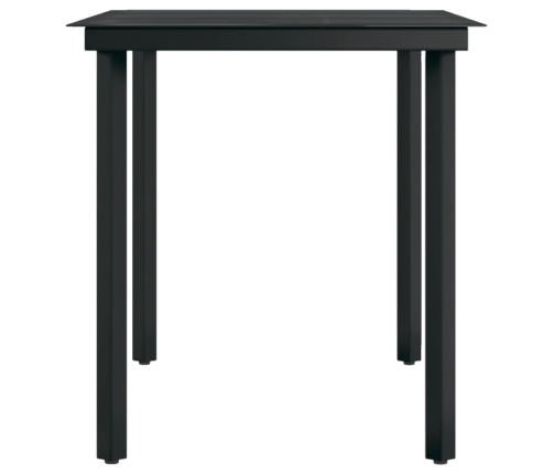 Juego de comedor de jardín 5 piezas con cojines gris
