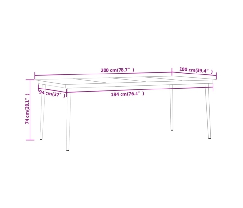 Juego de comedor de jardín 7 piezas con cojines beige