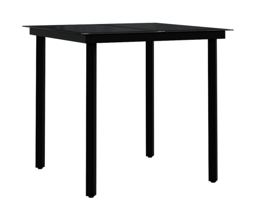 Juego de comedor de jardín 3 piezas con cojines gris