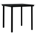 Juego de comedor de jardín 3 piezas con cojines negro