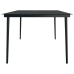 Juego de comedor de jardín 9 pzas con cojines gris