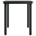 Juego de comedor de jardín 7 piezas con cojines negro
