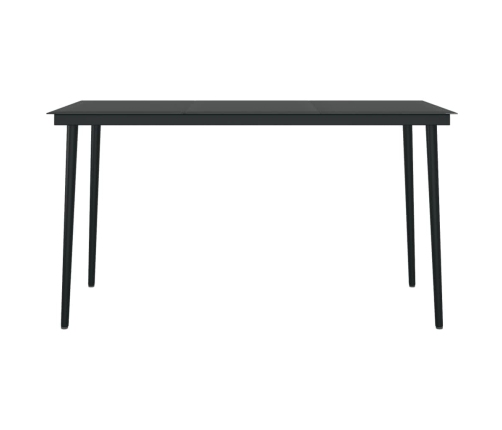 Juego de comedor de jardín 7 piezas con cojines gris