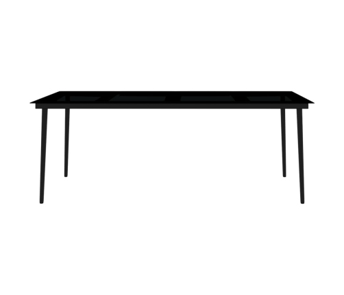 Juego de comedor de jardín 9 pzas con cojines gris