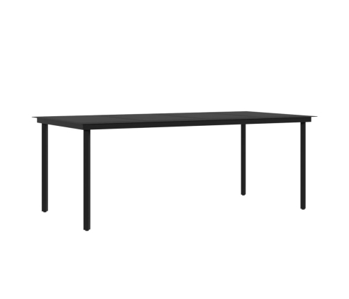 Juego de comedor para jardín 7 piezas con cojines marrón