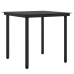 Juego de comedor de jardín 3 piezas con cojines negro