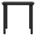 Juego de comedor de jardín 3 piezas con cojines negro
