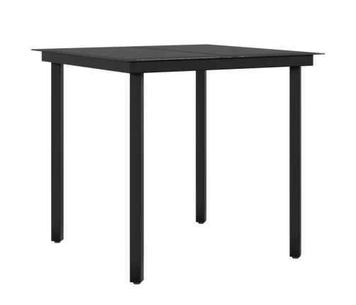 Juego de comedor de jardín 5 piezas con cojines marrón