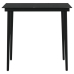 Juego de comedor de jardín 3 piezas con cojines negro