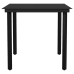 Juego de comedor para jardín 5 piezas negro