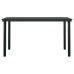 Juego de comedor para jardín 7 piezas negro