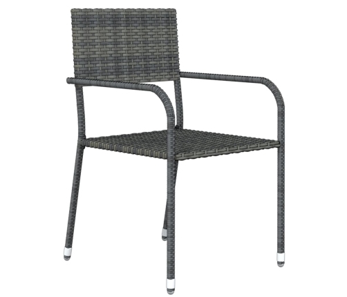 Juego de comedor de jardín 5 piezas gris