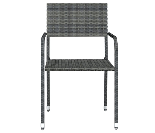 Juego de comedor de jardín 5 piezas gris