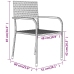 Juego de comedor de jardín 5 piezas gris