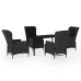 Juego de comedor de jardín 5 piezas gris oscuro