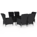 Juego de comedor de jardín 7 piezas gris oscuro