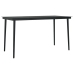 Juego de comedor de jardín 7 piezas gris oscuro