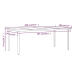 Set comedor de jardín 9 pzas y cojines ratán sintético y vidrio