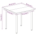 Set comedor de jardín 3 pzas y cojines ratán sintético y vidrio