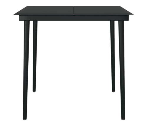 Set comedor de jardín 3 pzas y cojines ratán sintético y vidrio