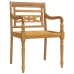 Juego de comedor de jardín 7 piezas madera maciza de teca