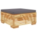 Juego muebles de jardín 5 piezas y cojines madera maciza teca