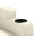 Sillón de masaje de cuero sintético blanco crema