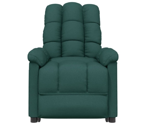 Sillón reclinable de tela verde oscuro