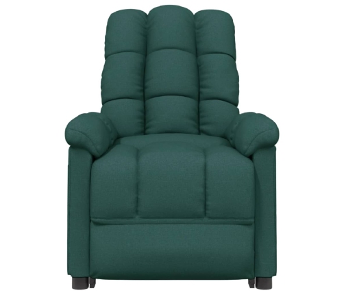 Sillón de masaje eléctrico tela verde oscuro