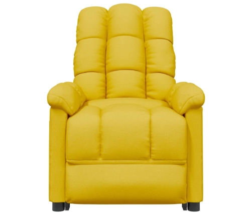 Sillón de masaje de tela amarillo