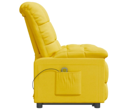 Sillón de masaje de tela amarillo