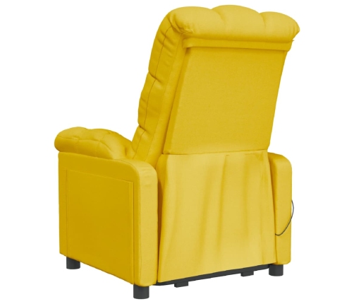 Sillón de masaje de tela amarillo