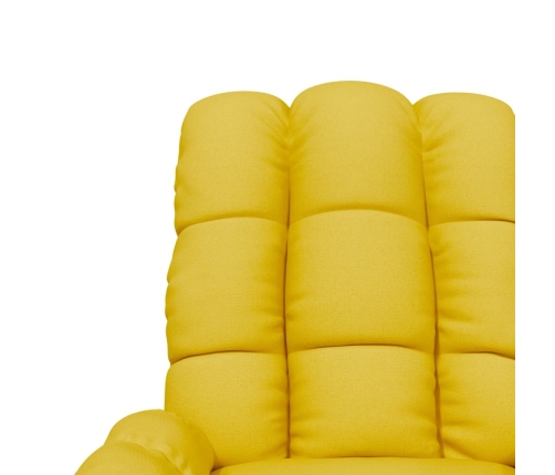 Sillón de masaje de tela amarillo