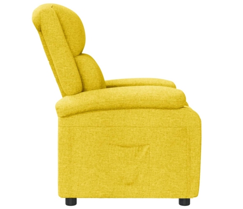 Sillón reclinable de tela amarillo